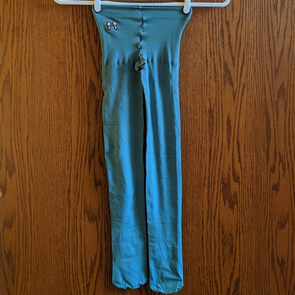 NWOT Betsey Johnson teal tights - Picture 2 of 2